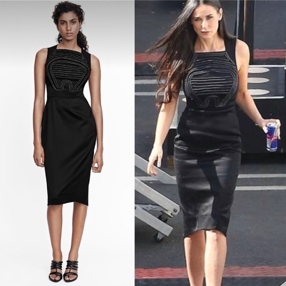 H&M Olivia Wilde Conscious Exclusive Black Dress Size 8‎
